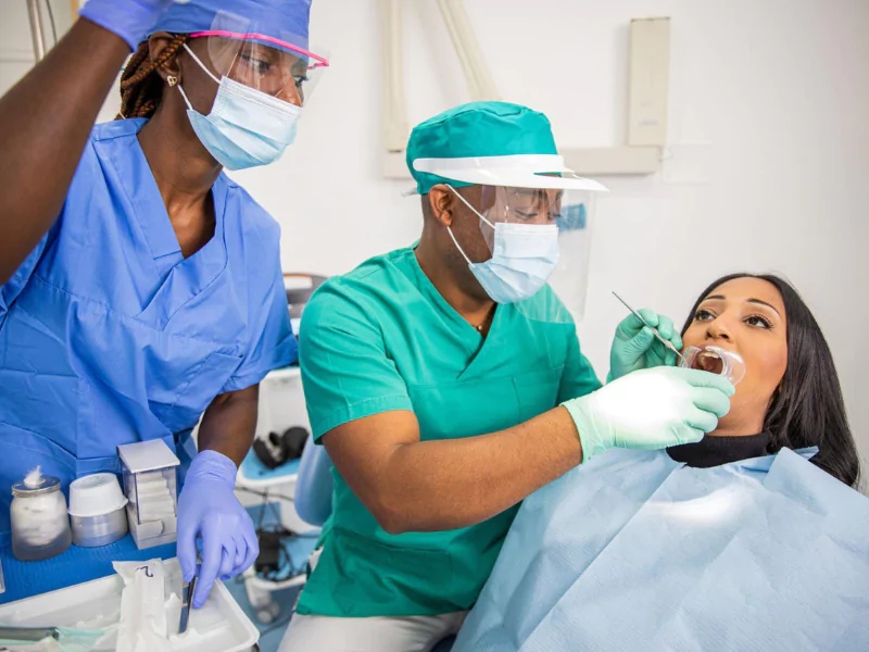 A Dental surgery about to take place in a Dental Clinic