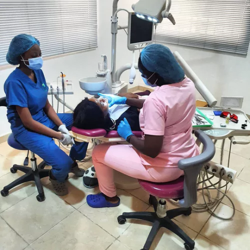 A surgery going on in Blanche Dental Clinic