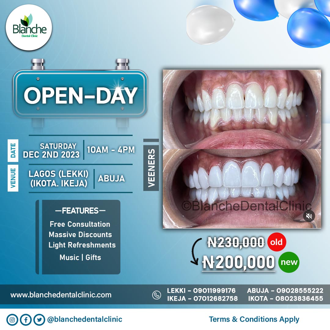Blanche Dental Clinic Open Day flyer